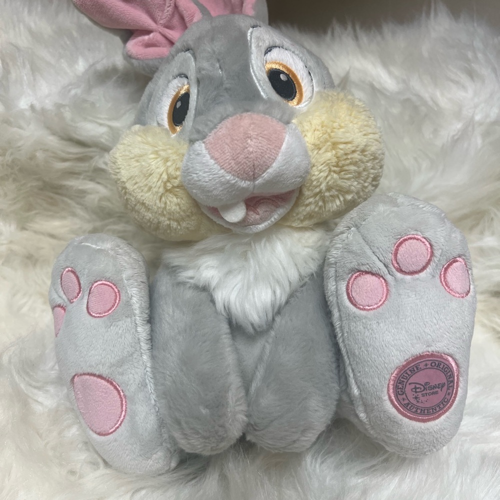 Disney Gray and Pink Bunny Plush